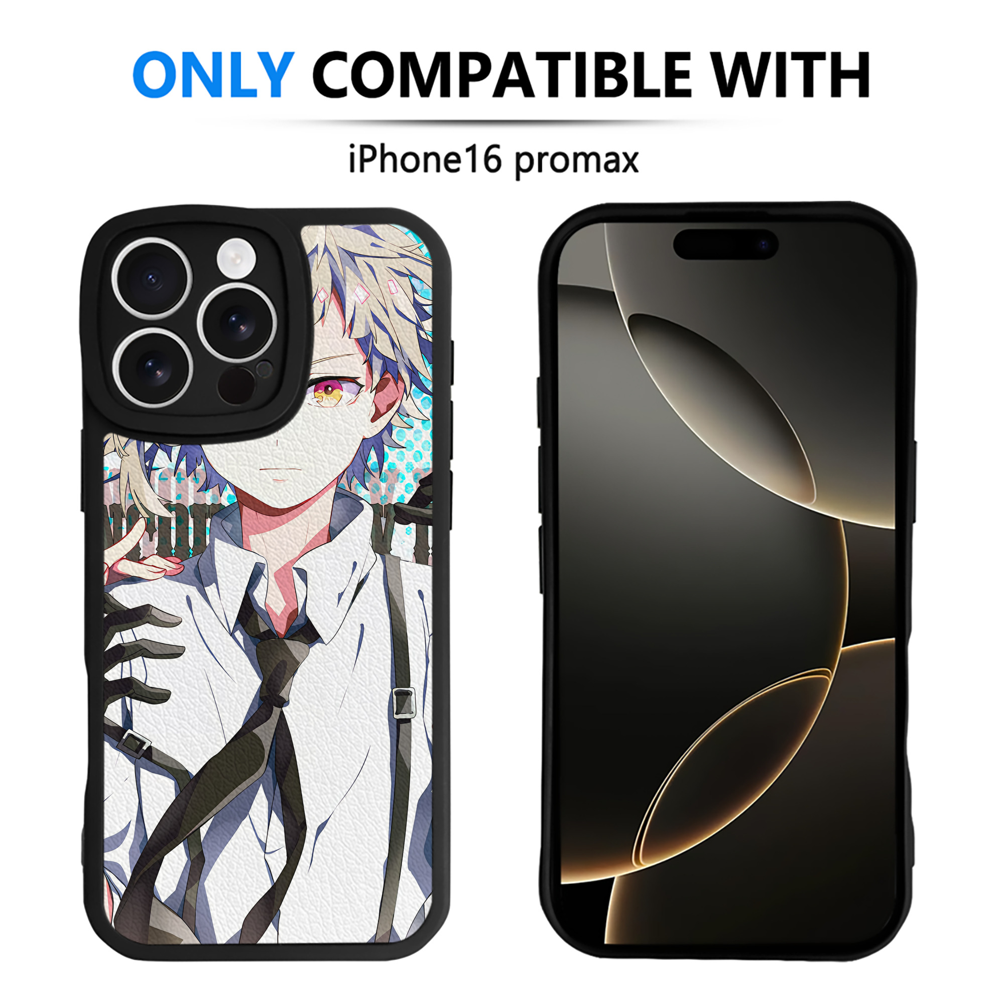 （画像用） 文豪ストレイドッグス Bungo Stray Dogs 【iPhone 16シリーズ対応】シリコンスマホケース（レザー調） 材質：シリコン